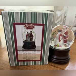The San Francisco Music Box Company Musical Santa W/Snowman